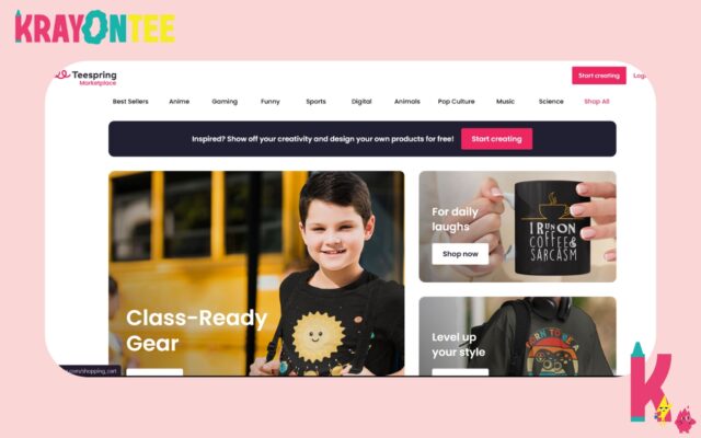 tự thiết kế áo thun qua teespring