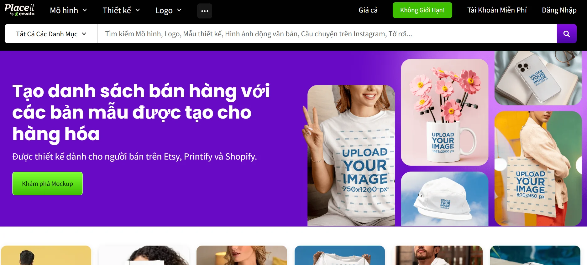 Placeit – Website thiết kế áo thun có mockup thực tế